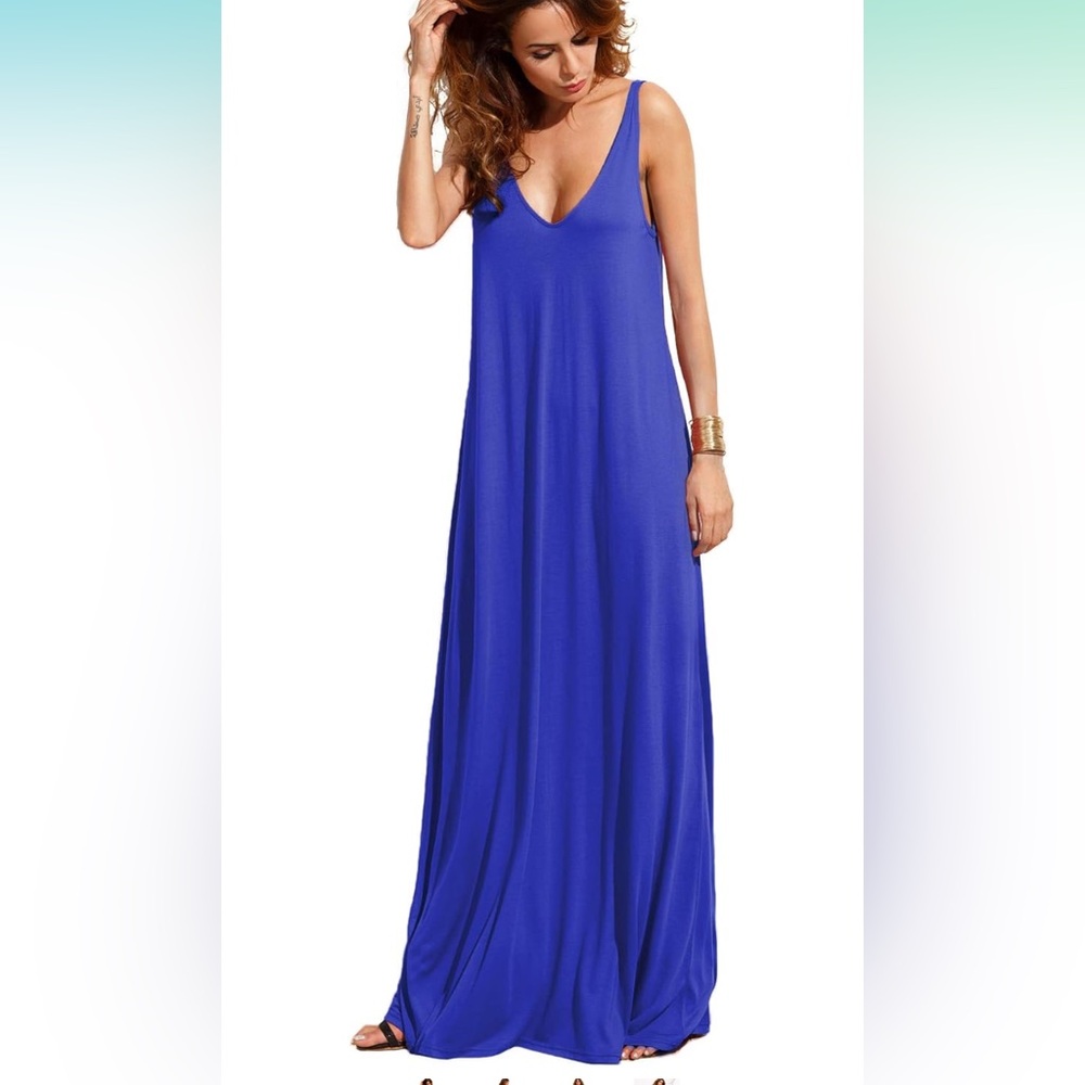 Elegant Blue Maxi Dress